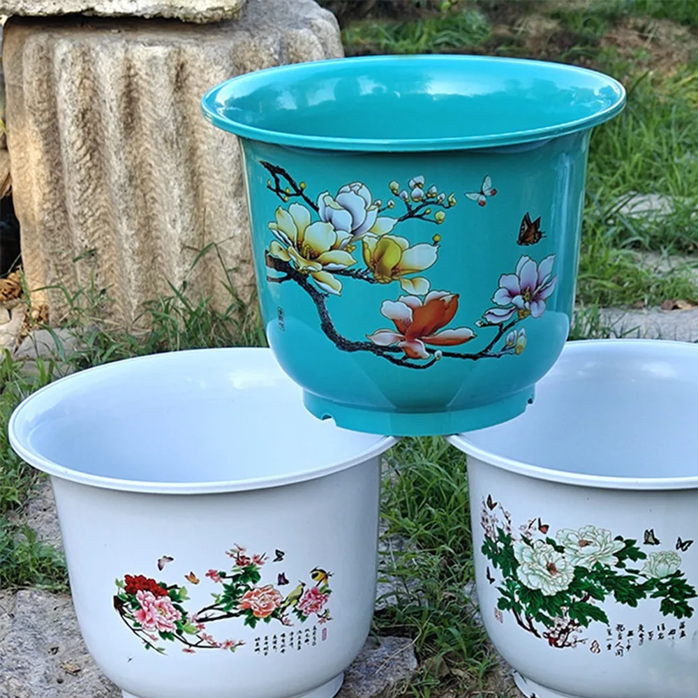 Novo vaso de flores engrossado resina respirável vaso peônia magnólia vasos decorativos