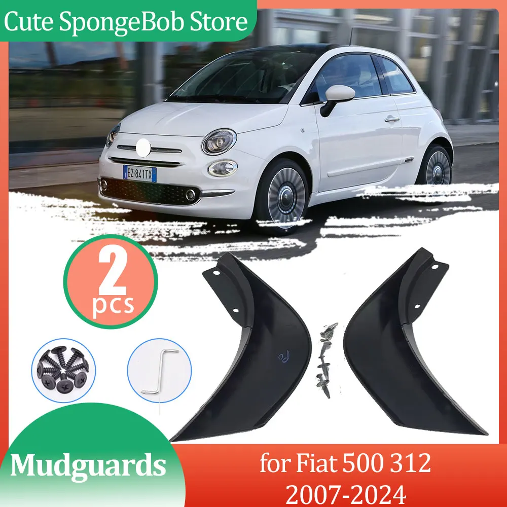 

for Fiat 500 312 2007~2024 2008 2009 2013 2014 2016 Car Mudguards Mud flaps Fender Flare Mud Flap Splash Guard Wheel Accessories