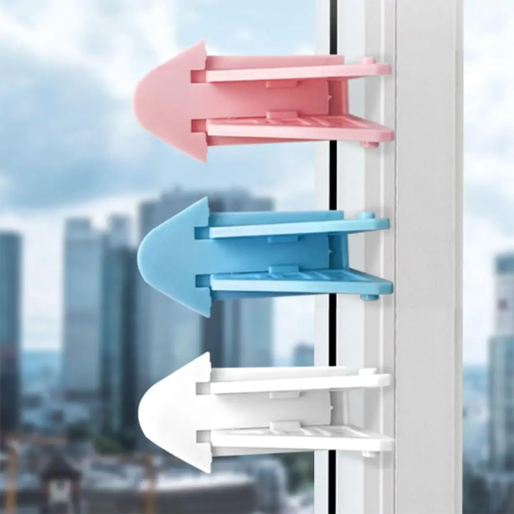 6 Pcs Sliding Door Safety Locks for Children Protection Abs Glass Cupboard Latch Baby Proof Childproof Window Security Locks