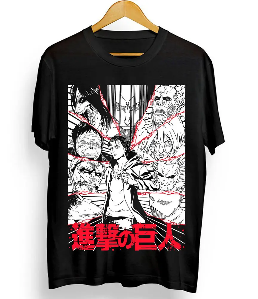 Shingeki No Kyojin T-Shirt Attack on Titan Levi Shirt Anime Aot Manga All Size