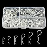 100/125Pcs R-Type Cotter Pins Set KIt Wave Latch Bolt Locking Split Clip Hitch Pins  M1 M1.2 M1.5 M1.8 M2 M2.5 M3 Sorted In Box