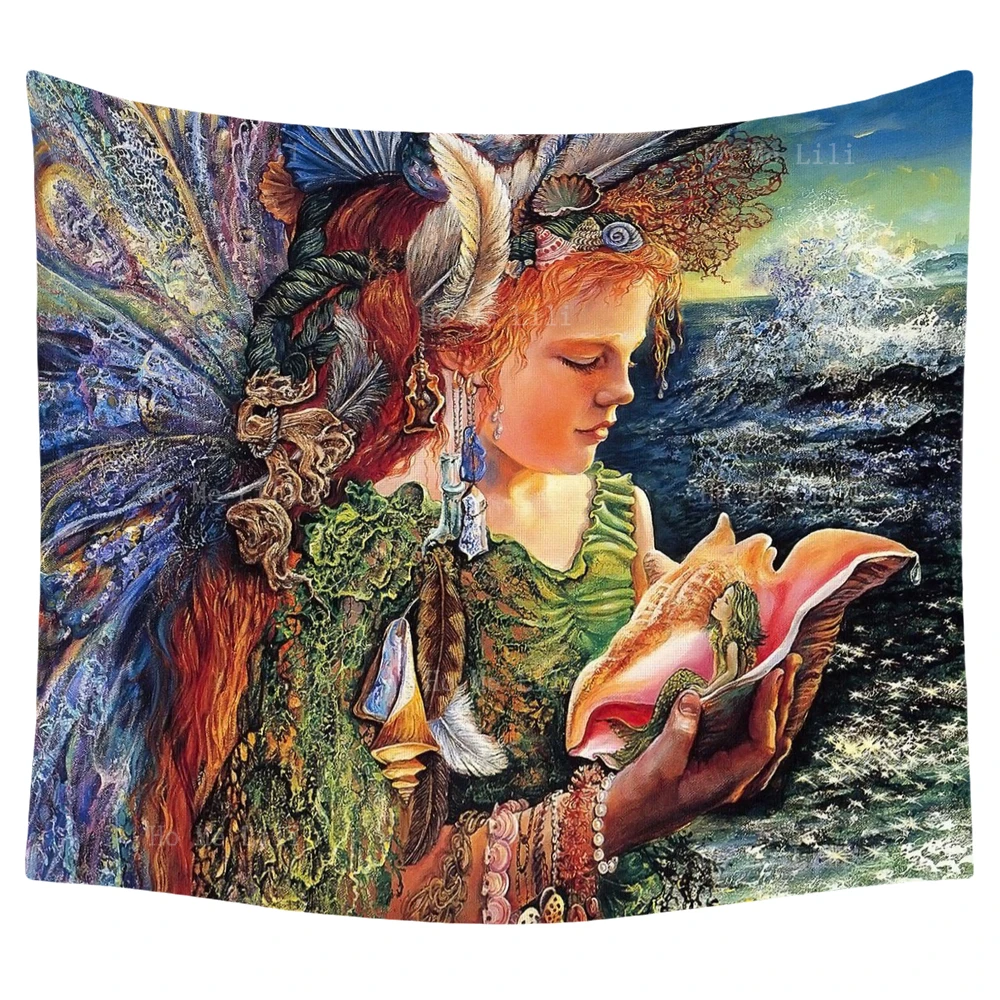 

Surrealism Whispers Of Love Oracle Fantasia Elf Bashari And His Faithful Companion Tapestry By Ho Me Lili For Livingroom Decor