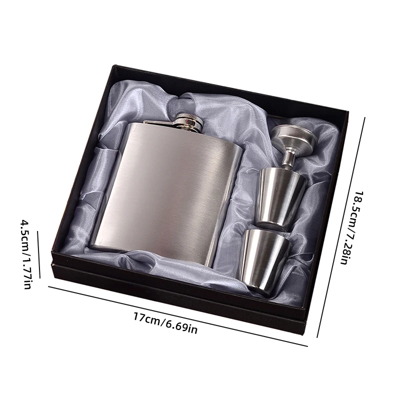 8Oz Stainless Steel Hip Flask High Quality Wine Whisky Pot Bottle Hip Flasks Drinker Alcohol Bottle Portable Drinkware Pot