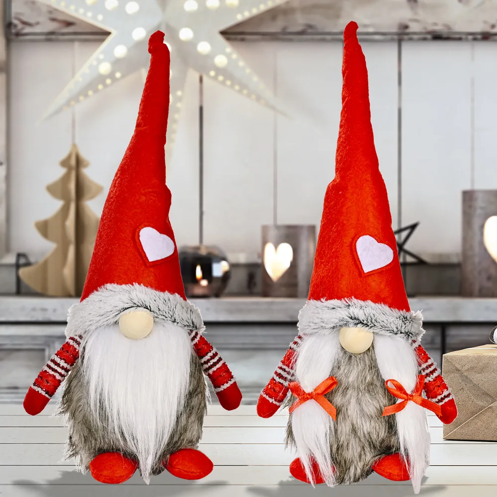 Faceless Gnome Dolls Christmas Ornaments Home Decoration New Year Nordic Xmas Room Decor Hotel Mall Windows Display Kids Gifts