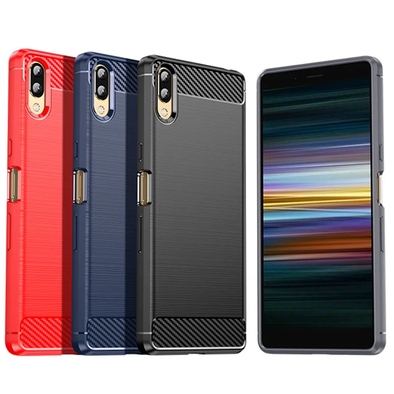 For Sony Xperia L3 Case For Sony Xperia L 3 L3 Cover Silicone Carbon Fiber Bumper Soft TPU Cover For Fundas Sony Xperia L1 L2 L3