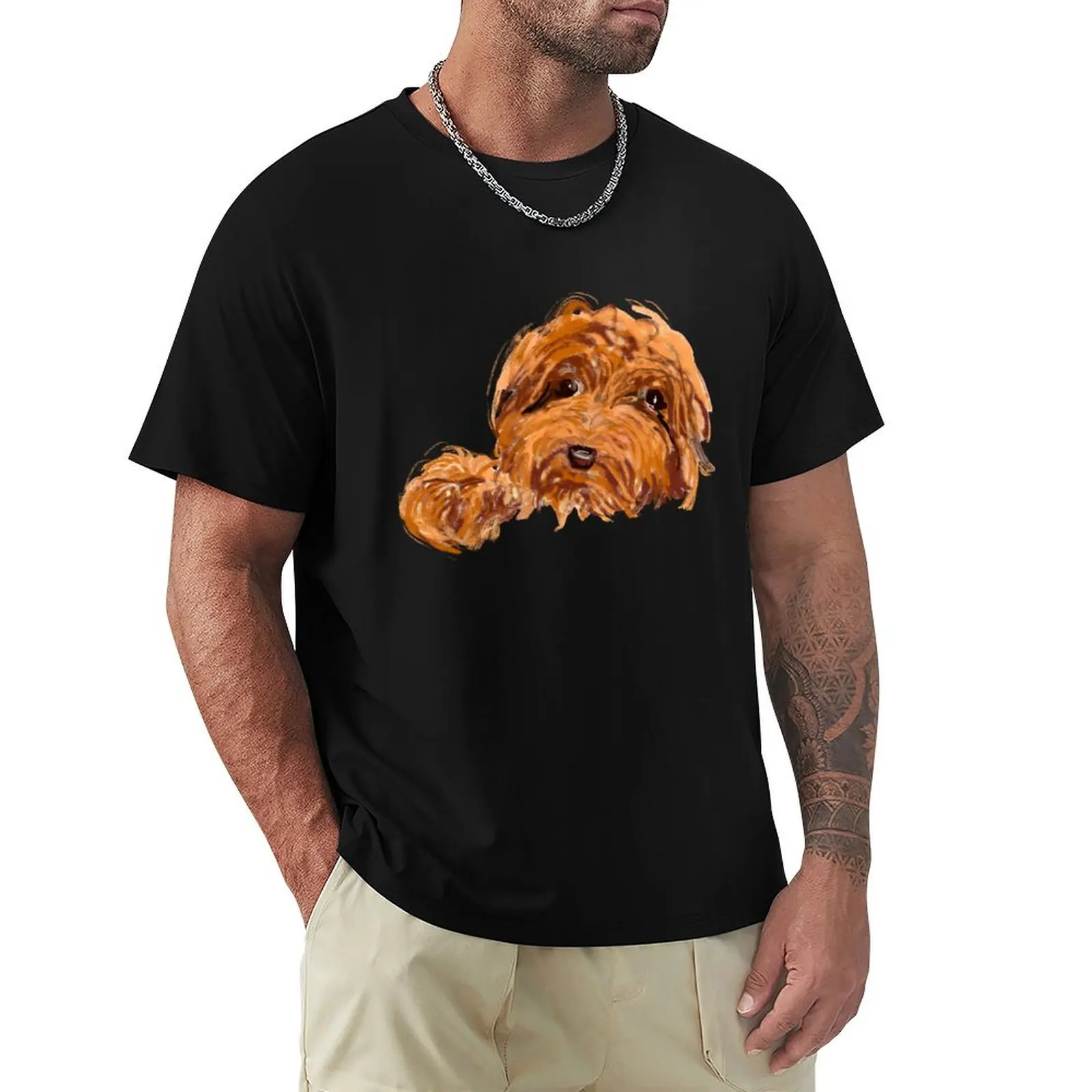 

Adorable red australian cobberdog labradoodle doodle T-Shirt funny meme t-shirts black t-shirts for men