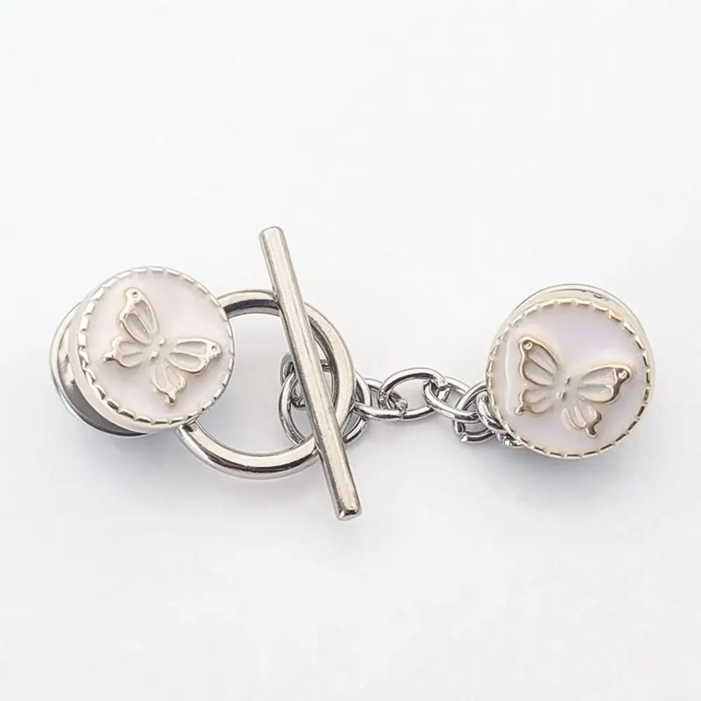 

Rabbit Nail-Free Cardigan OT Buckle Triangle Detachable Close Neckline Decorative Brooch Crystal Crown Flower Anti-light Brooch