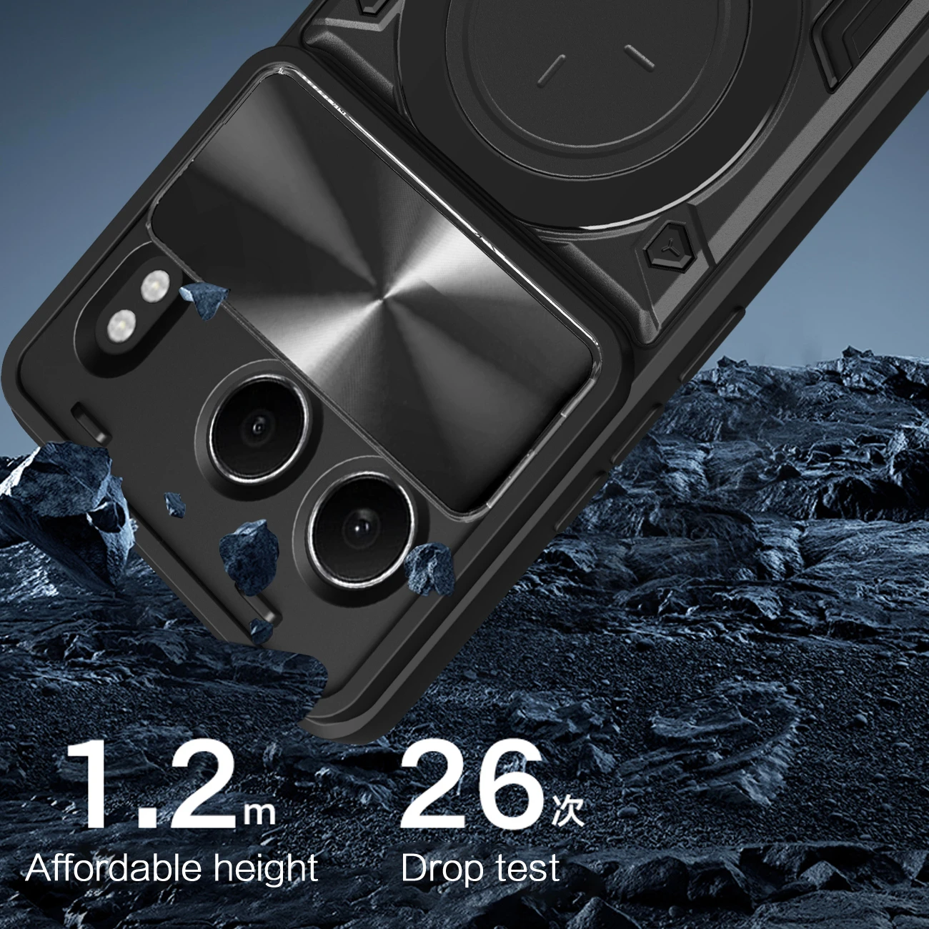 OnePlus Nord 4 5G 케이스 슬라이더 렌즈 보호 충격 방지 Funda Coque Capa 용 킥 스탠드 갑옷 보호 커버