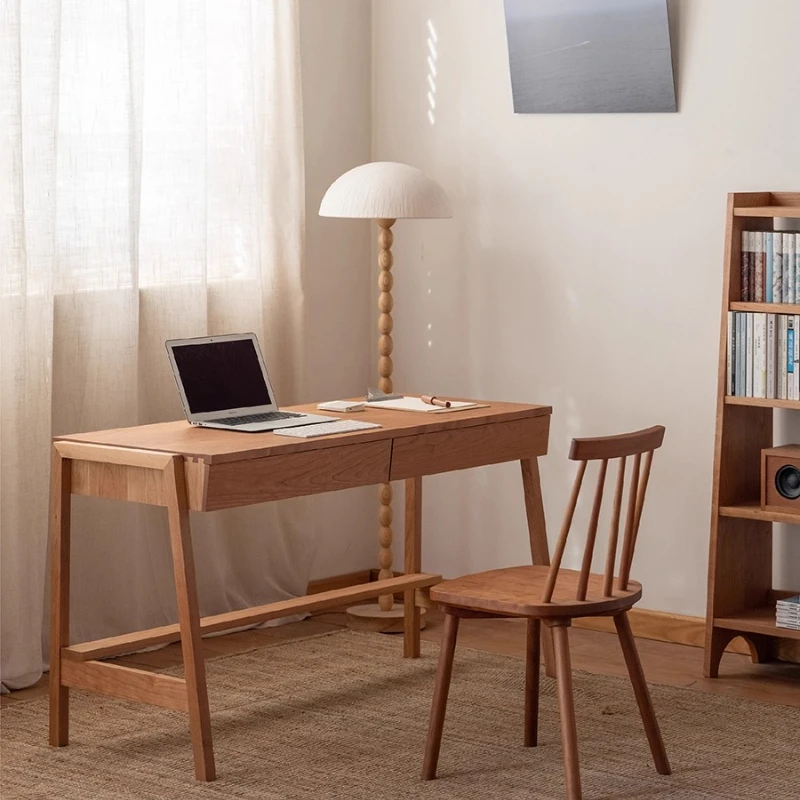 

Good desk 2.0 simple modern desk study bedroom cherry wood solid wood study table