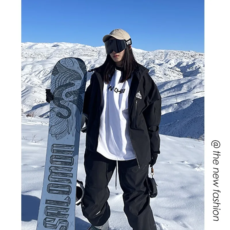 

Водонепроницаемый и ветрозащитный одинарный и двойной лыжный костюм, женский комплект из двух предметов для альпинизма с нейтральным ветром