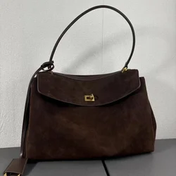 New Autumn And Winter Genuine Leather Suede Leather Tote Bag, Women's Handbag Casual Shoulder Crossbody Bag