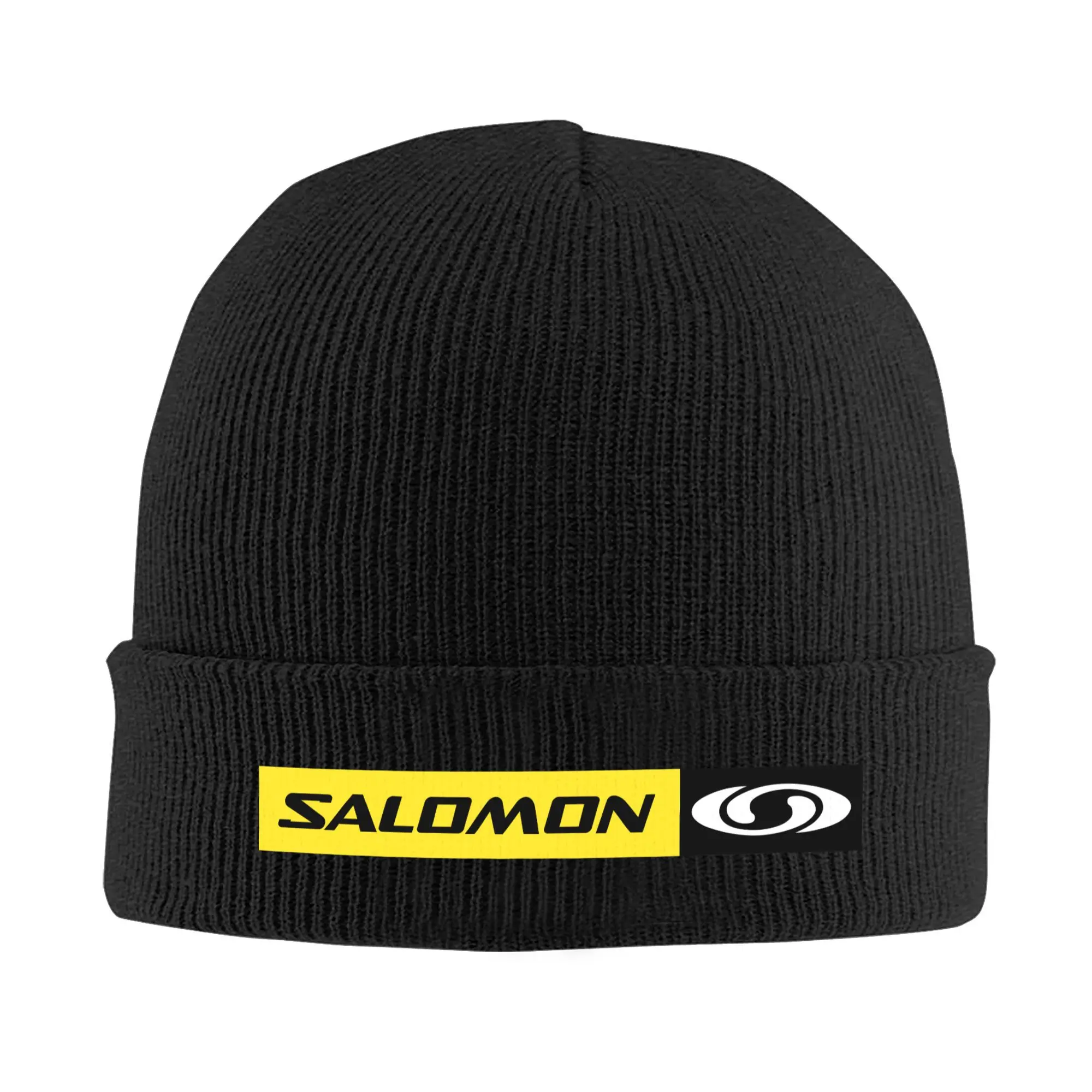 Salomons Logo Knitted Caps Women's Men's Skullies Beanies Winter Hats Acrylic  Warm Cap