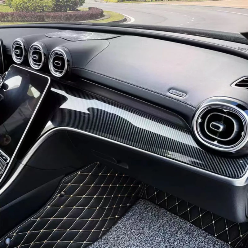 Dla Mercedes-Benz GLC X254 2023 2024 Wnętrze ABS Włókno węglowe Konsola środkowa samochodu Deska rozdzielcza Panel przyrządów Akcesoria