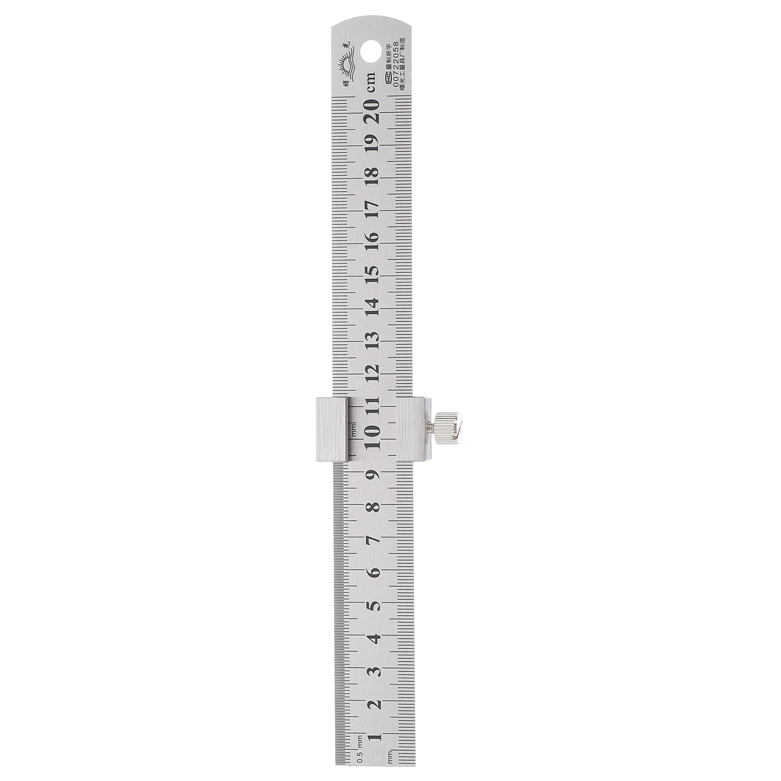 

Thickened Stainless Steel Ruler 30cm 60cm Metal Measuring Tool for Woodworking Office School Sliding Block Precision Metric Edge