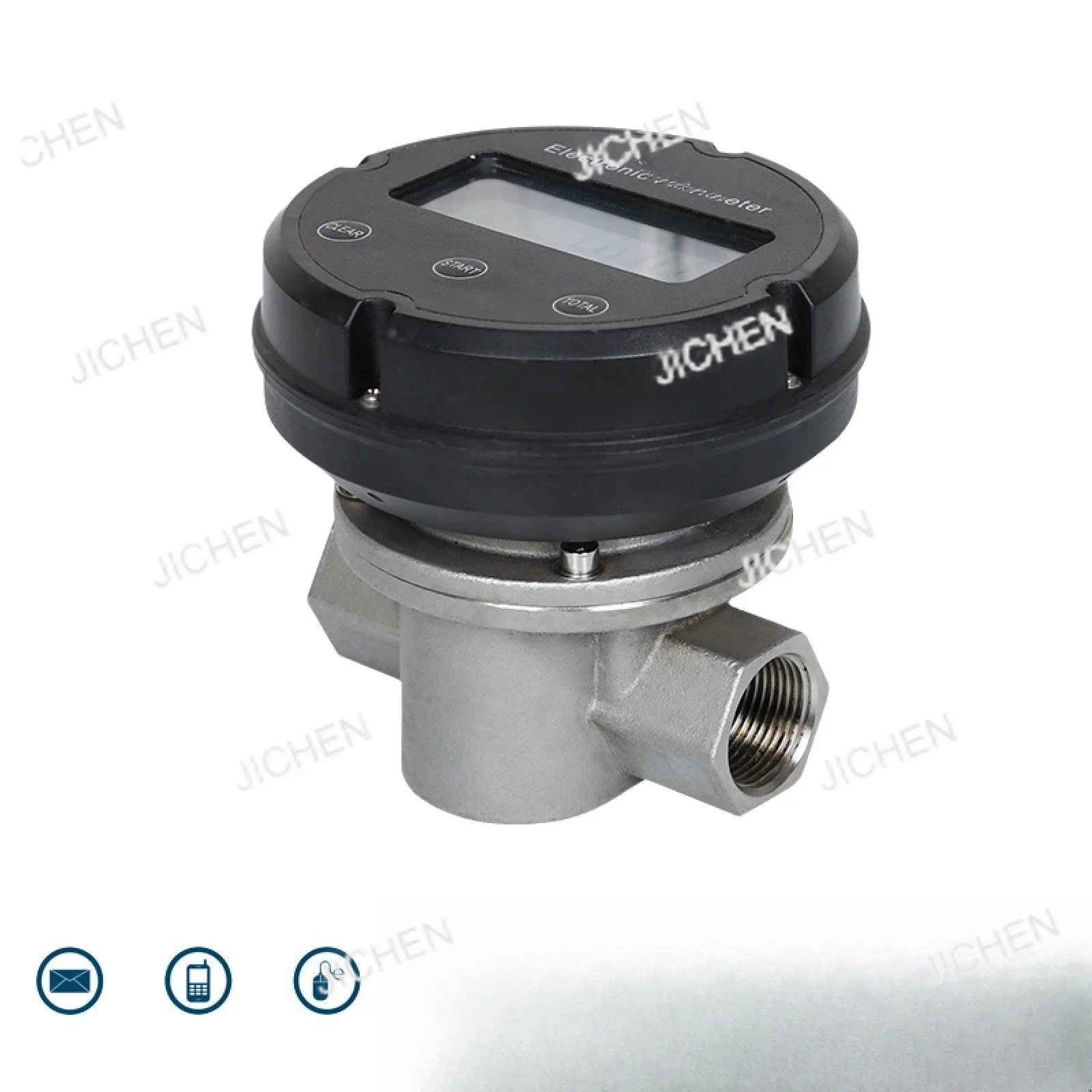 1 Inch Oval Gear Flow Meter Electronic Digital Fuel Oil Diesel Meter High Precision Liquid Counter