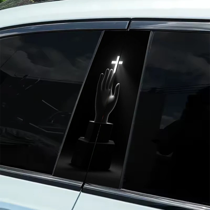 

2-Pack Minimalist Diablo Sacred Wind Car Stickers: Waterproof, Scratch Resistant, Holiday Decor Accessories for All Models