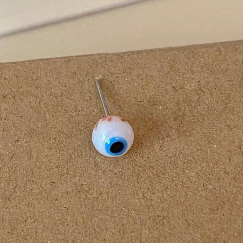 غريبة ملتوي القرط رائعة القوطية تصميم فريد من نوعه الدم مقل العيون الأذن العظام ترصيع مبالغ فيها الراقية الشعور القرط #1