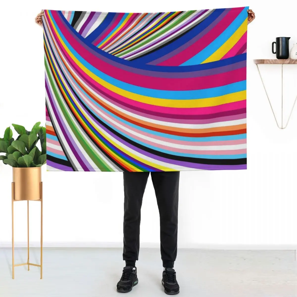 

Pride flags Throw Blanket Warm Napping Blanket for Office Couch Bed
