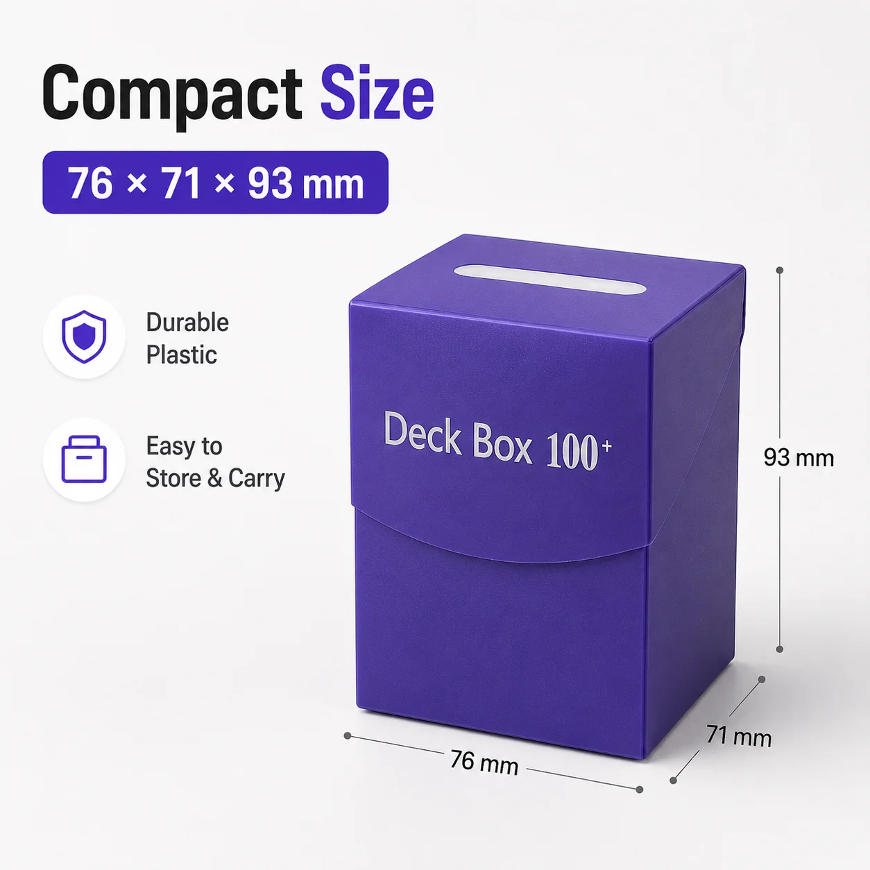 100+ Cards Double-Sleeved Deck Box Colorful Trading Card Storage Case Organizer for MTG CCG TCG PTCG Sports Card Deck Collection gallery 4