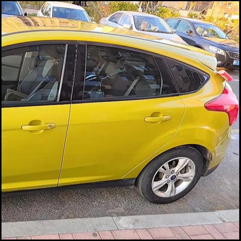

Car Styling For Ford Focus Hatchback 2012-2017 Rear Triangle Window Blind Shades Louver Vent Cover Sticker Trim Auto Accessories