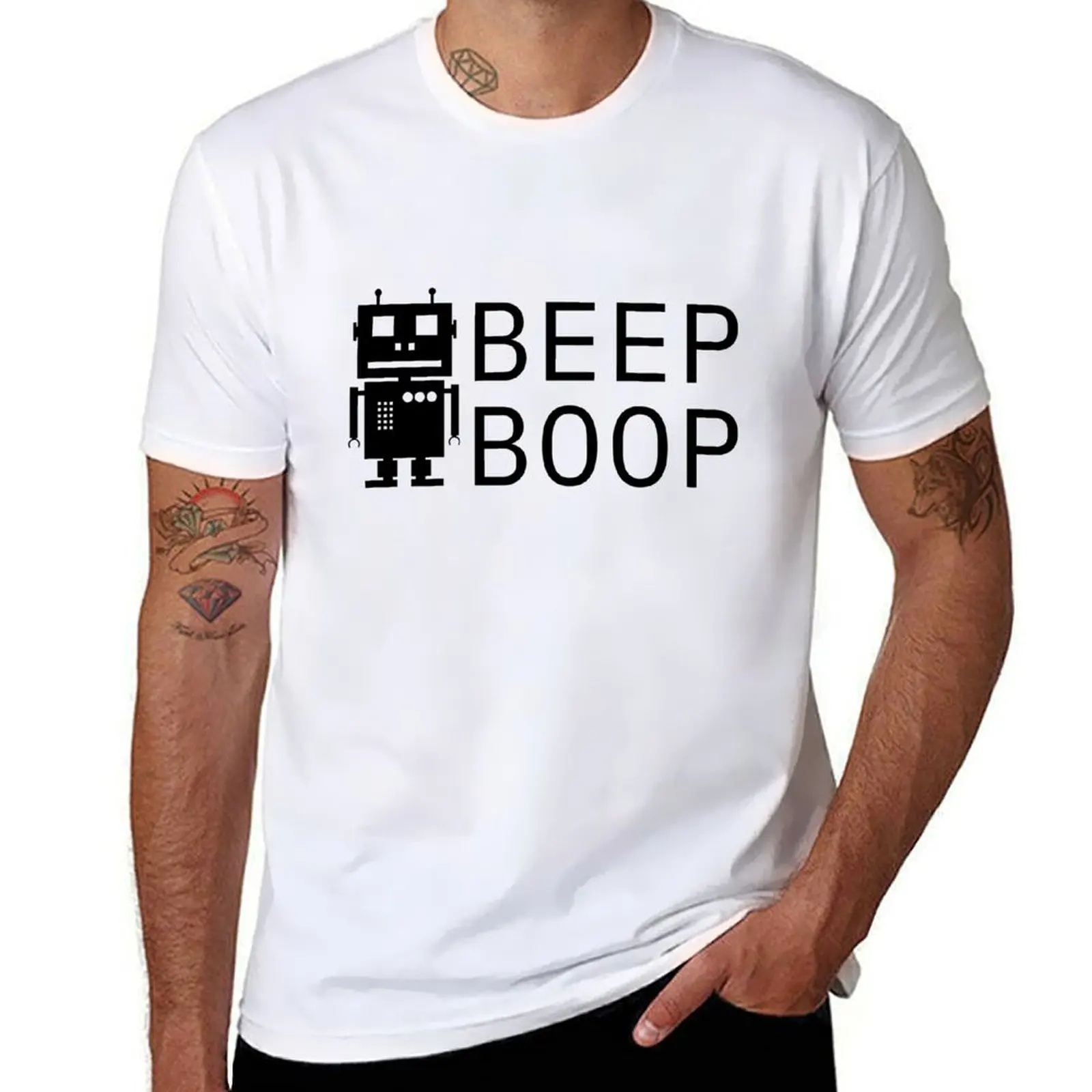 

Beep Boop Body T-Shirt cotton t shirt man anime t shirts oversize T-Shirt