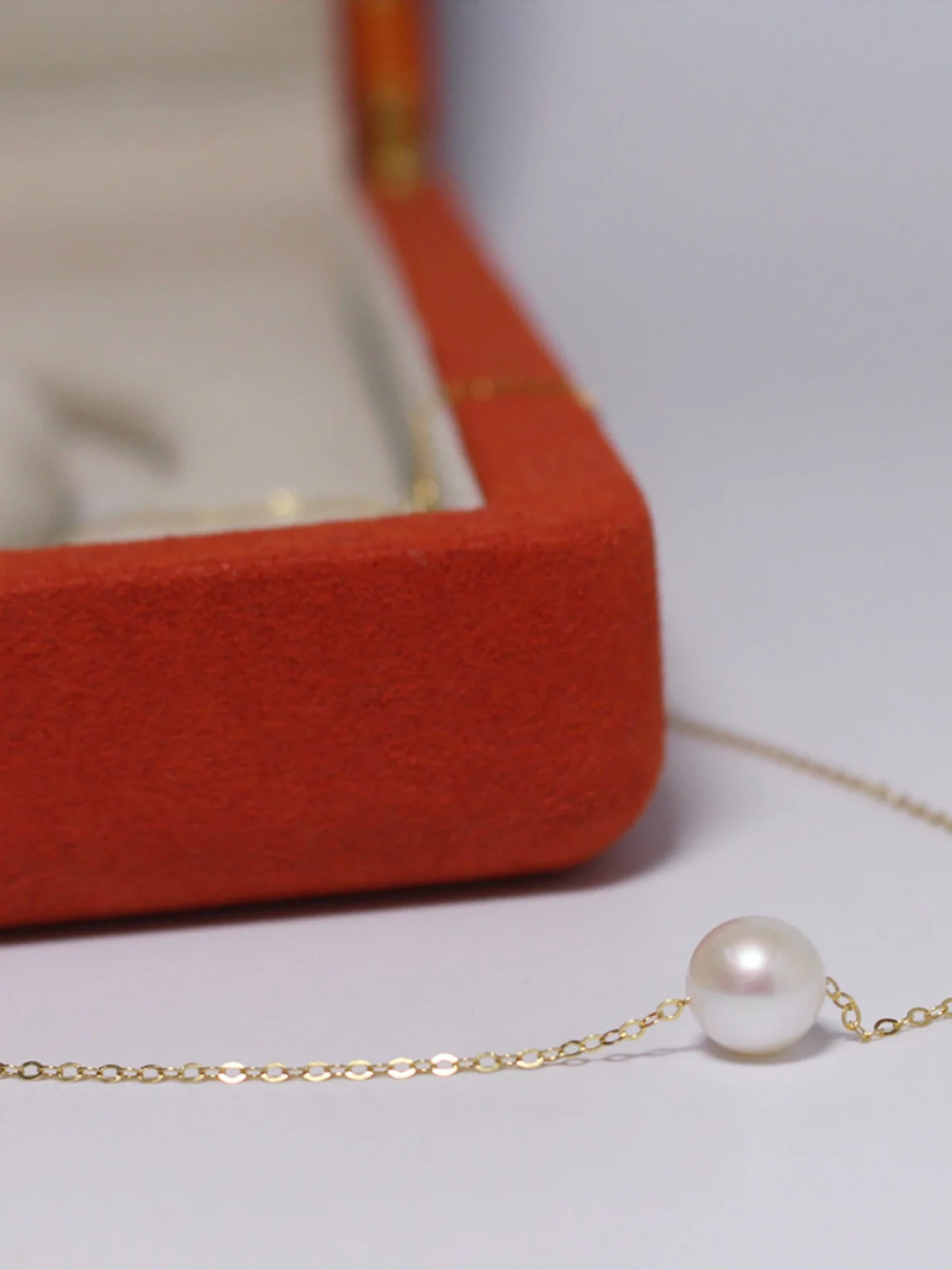 Lii Ji Real Pearl 7-8mm Moving Choker 14k Gold Filled Chain Necklace Minimalism Tarnish Resistant Jewelry Boho Women Necklace
