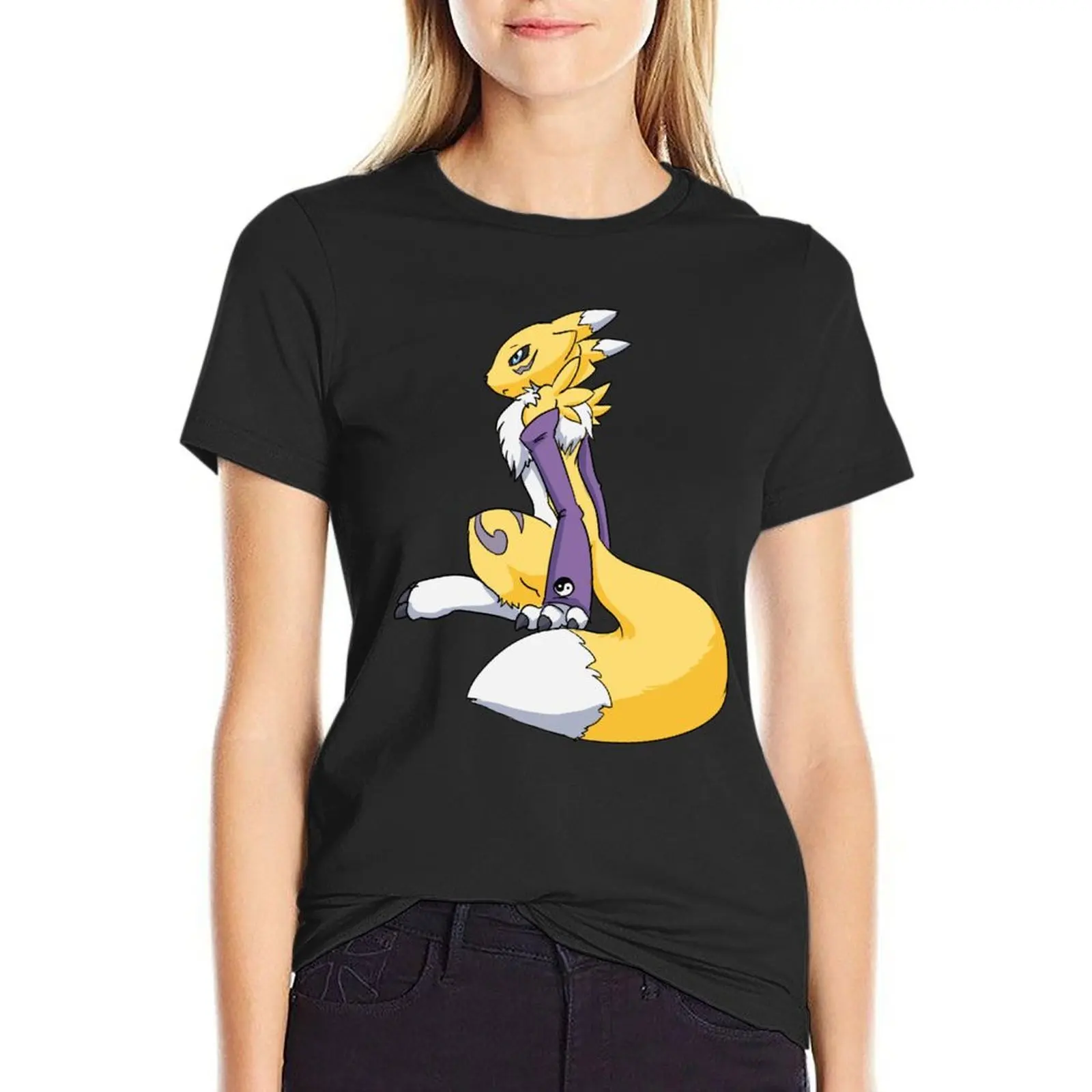 

Футболка Renamon по индивидуальному заказу, милая одежда, быстросохнущая футболка для женщин