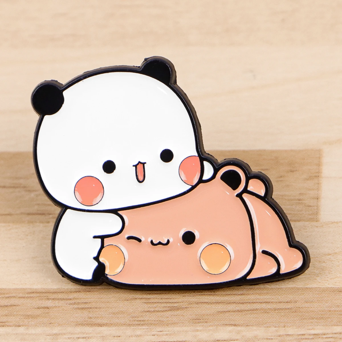 Cute Bubu Dudu White and Grey Couple Bear Enamel Pin Brooches on Clothes Badge Bag Clothes Lapel Jewelry Fans Lovers Gifts view 5