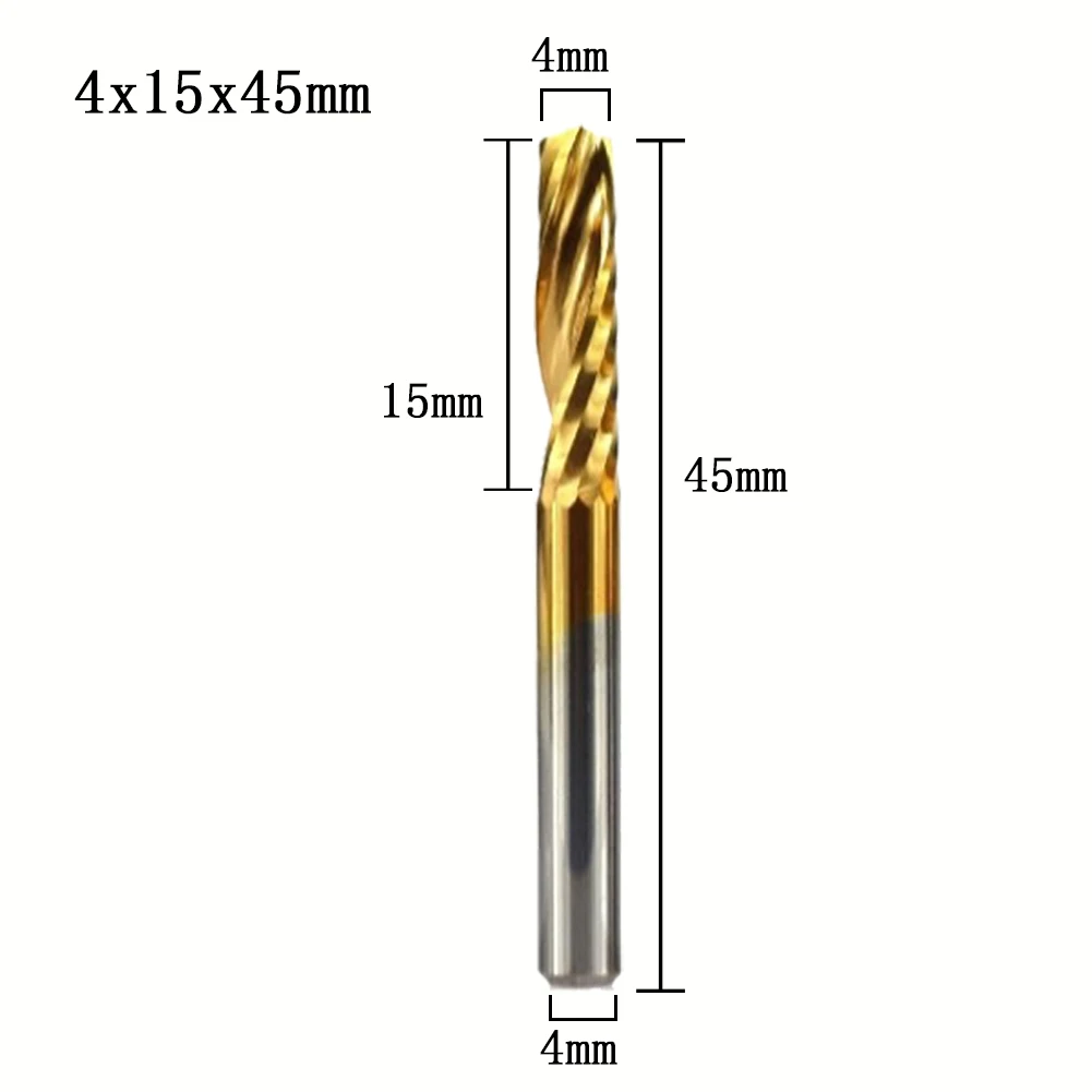 プロのタングステンカーバイドエンドミル,ダウンカッティングスパイラル,CNCルーター彫刻,アクリル用フライス