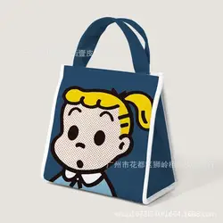 Kawaii Cute Harada Osamu Thermal Insulation Bag Picnic Bag Handbag Lunch Box Bag Storage Bag Portable Cartoon Anime Friend Gift