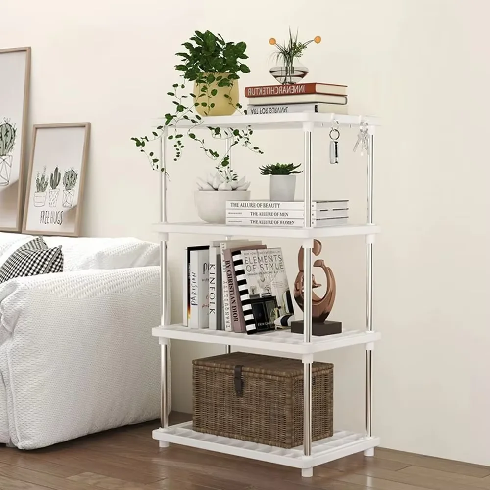 Étagère de rangement multi-niveaux pour cuisine et salle de bain, étagère de rangement pour collations sur le sol dans le salon, 1 pièce
