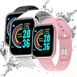 Reloj inteligente Y68 D20 para hombre y mujer, pulsera con Monitor de ritmo cardíaco y presión arterial, para Android e IOS