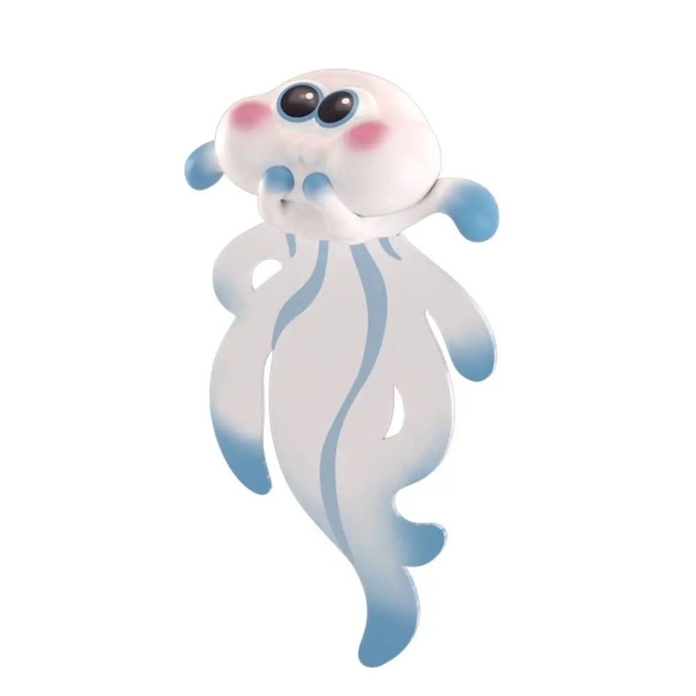 Manta Ray Marine Organism Bookmark Sea Horse PVC 3D Cartoon Book Marker Convenient Reading Tool Squashed Jellyfish Bookmark