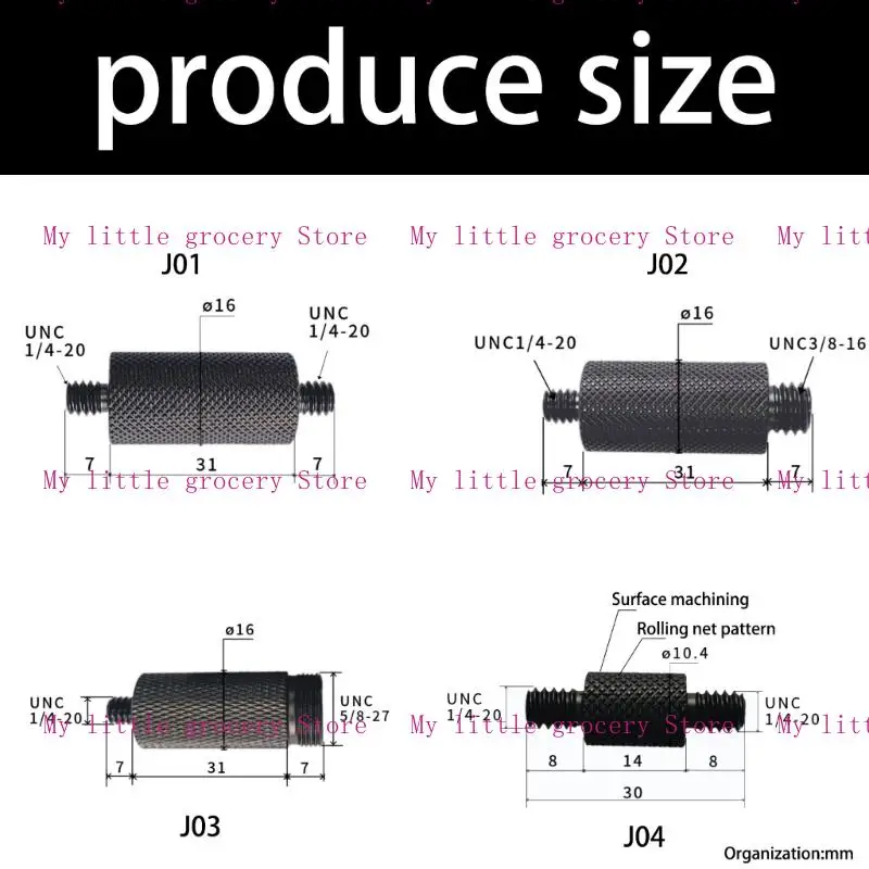 D5BD 1/4 Tripod Screw, Standard Camera Cage Mount Threaded Light Stand Screw Adapter