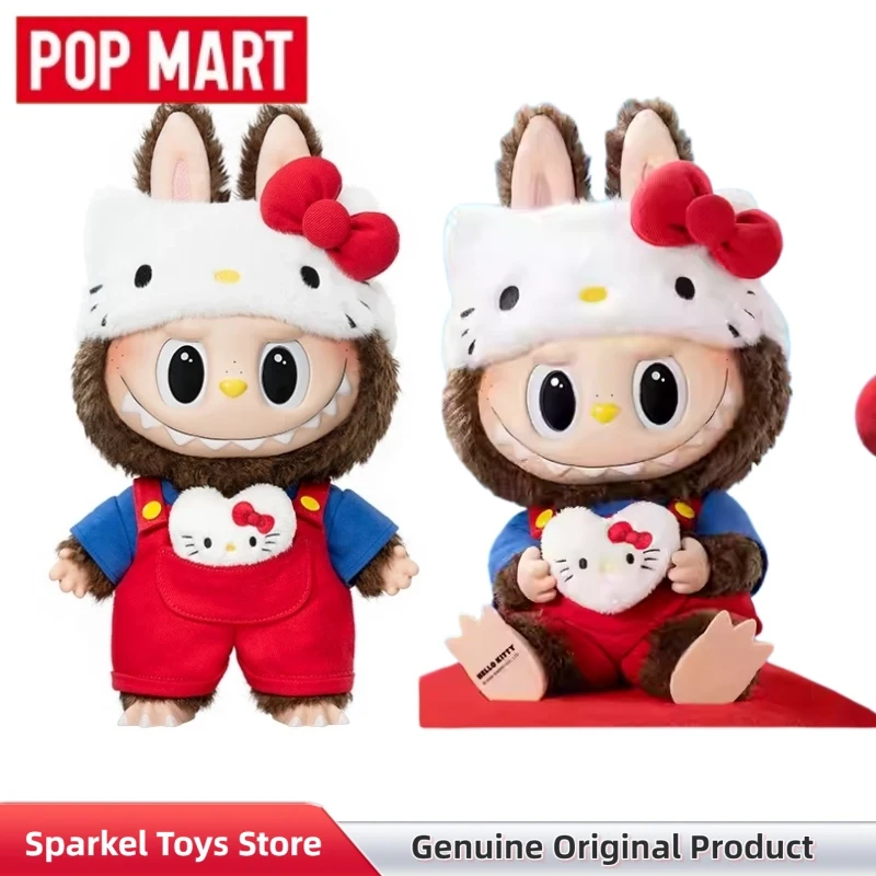

POPMART Labubu The Monsters Hello Kitty Vinyl Plush Doll Cute Anime Figure Home Decoration Ornaments Trendy Toys Blind Box Gifts