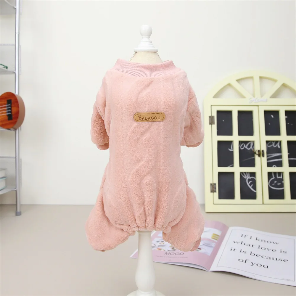 Mono para perro de forro polar abrigo invierno ropa mascotas_voghion.com