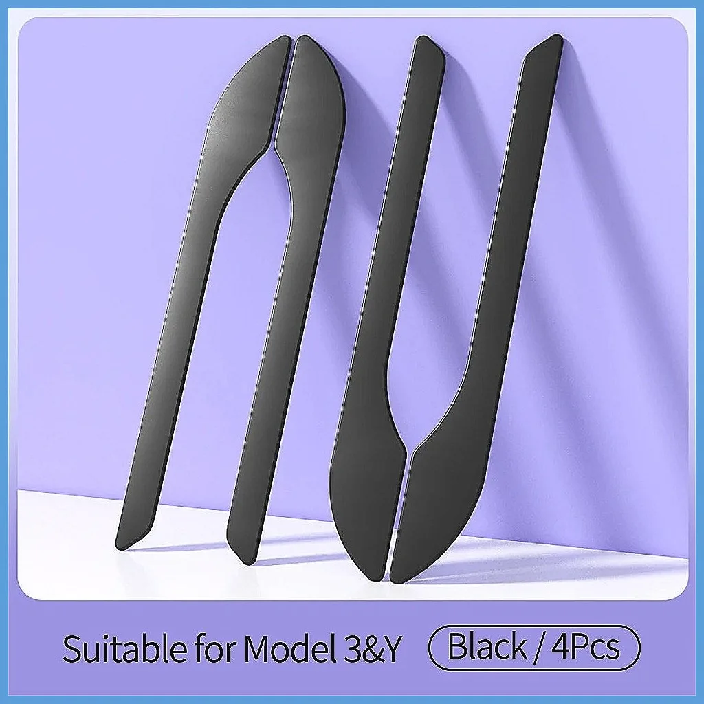 4PCS ABS Door Handle Sticker Cover for Tesla Model 3/Y, Car Door Wrap Paste, Protective Modification Accessories for