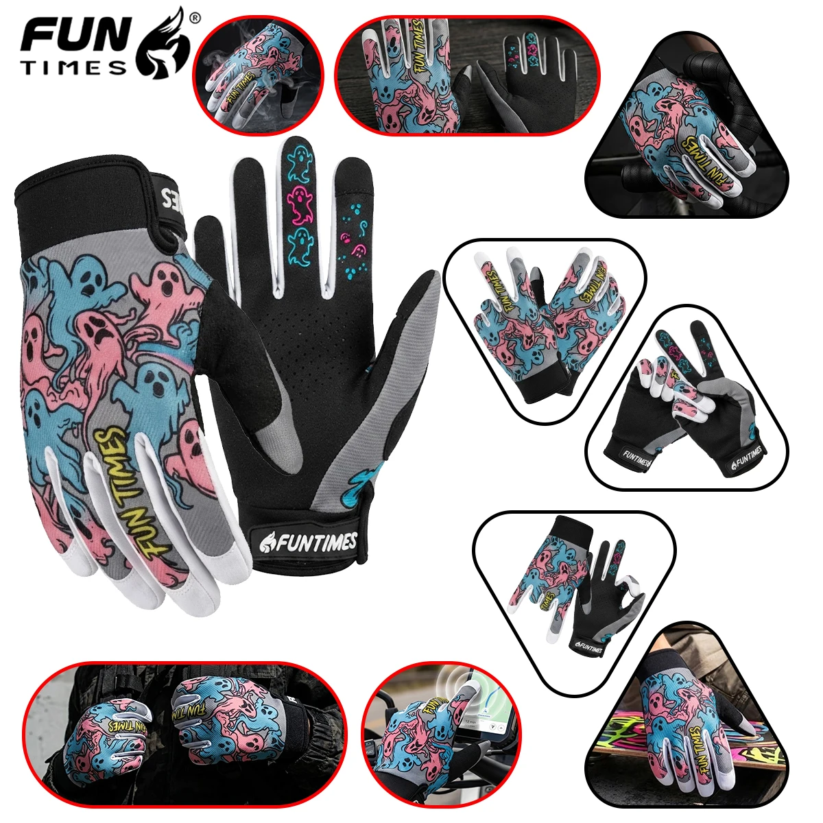 New Outdoor Sports Men's and Women's Universal Gloves Comfortable Multi functional Full Finger Gloves