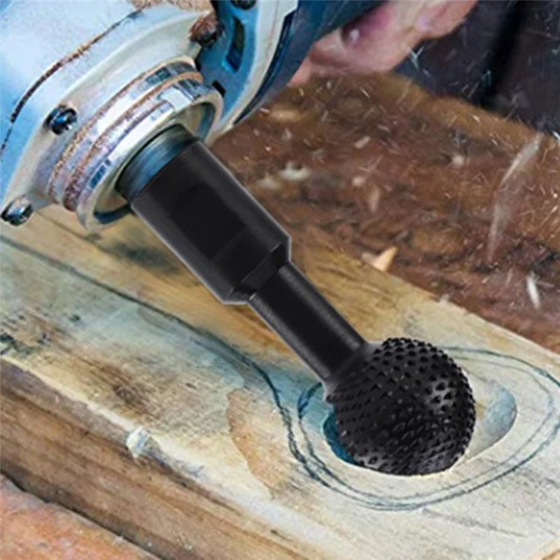 2Pcs Sphere Ball Wood Burr Grinding Head -Wood Rasp Grinding Head Polishing Engraving for Type 100 Angle Grinder(25mm)