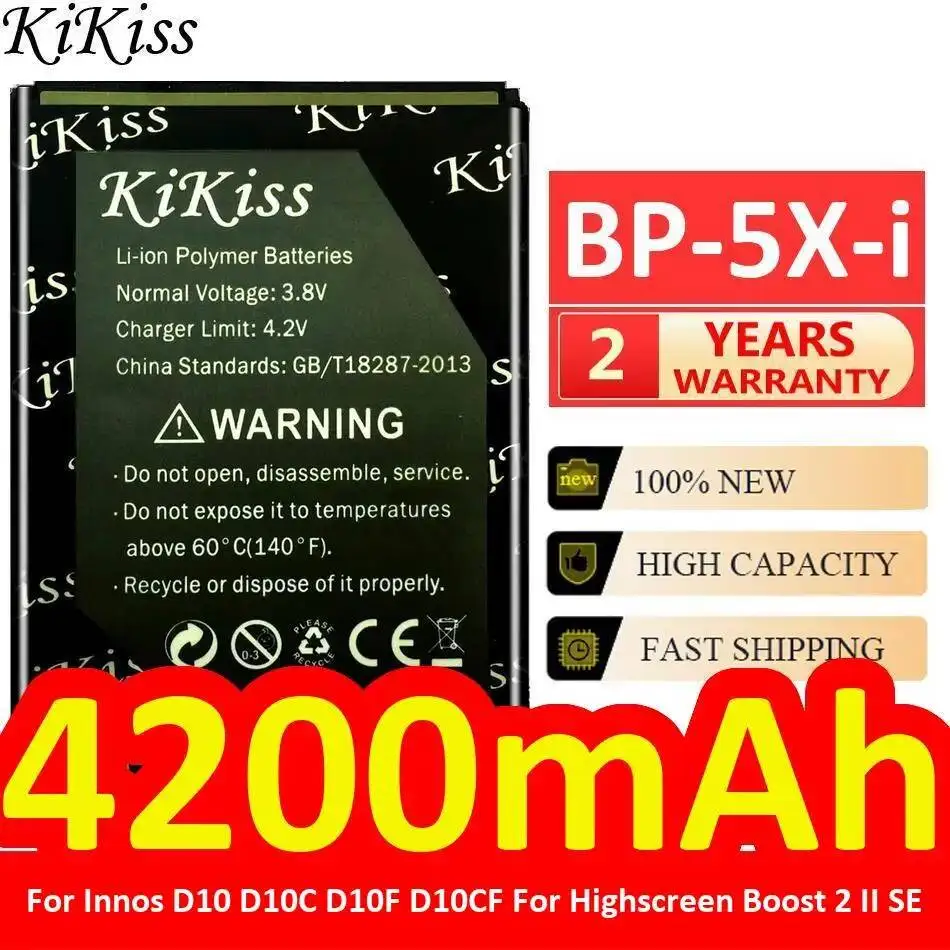 Надежная замена аккумулятора для мобильного телефона Highscreen Innos D10 D10C D10F D10CF Boost 2 II SE 4200 мАч BP-5X-i
