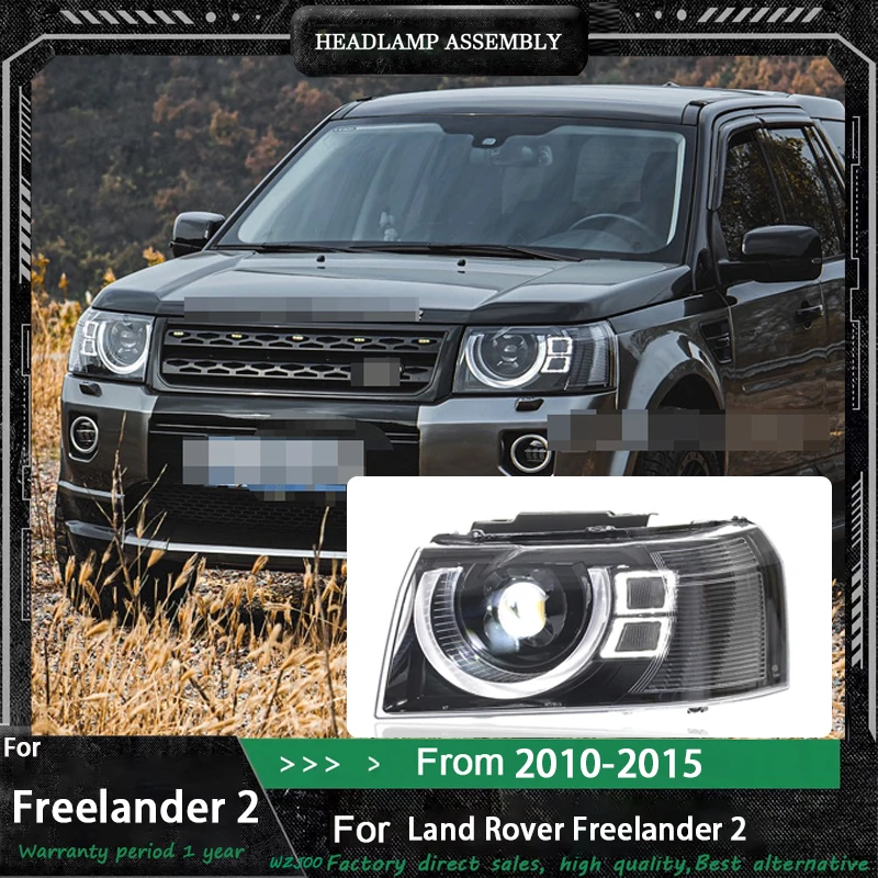 

Автомобильные светодиодные передние фонари для Land Rover Freelander 2, фара в сборе 2010-2015, ксеноновые обновленные светодиодные фары DRL, аксессуары