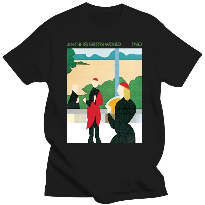 Brian eno-başka bir yeşil dünya Vintage tişört erkekler beyaz l baskı Tee gömlek anime clothes heavyweight streetwear Cartoon.