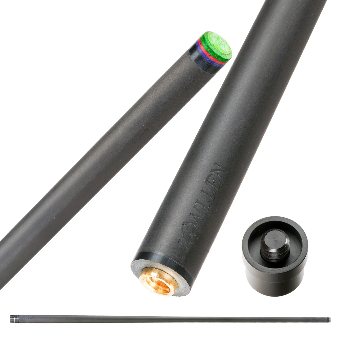 

KONLLEN-Carbon Fiber Cue Shaft, Single Shaft, 3/8*8 Radial Pin, Unloc Joint Suit for Pool Cue Billiards, 11.75mm, 12.75mm