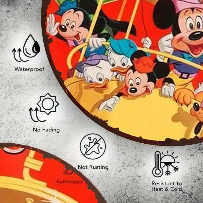 قطعة واحدة من شخصيات ديزني المستديرة المصنوعة من الألومنيوم ميكي وأصدقائه في منطاد الهواء الساخن، مناسبة لغرفة المعيشة واللعبة #5