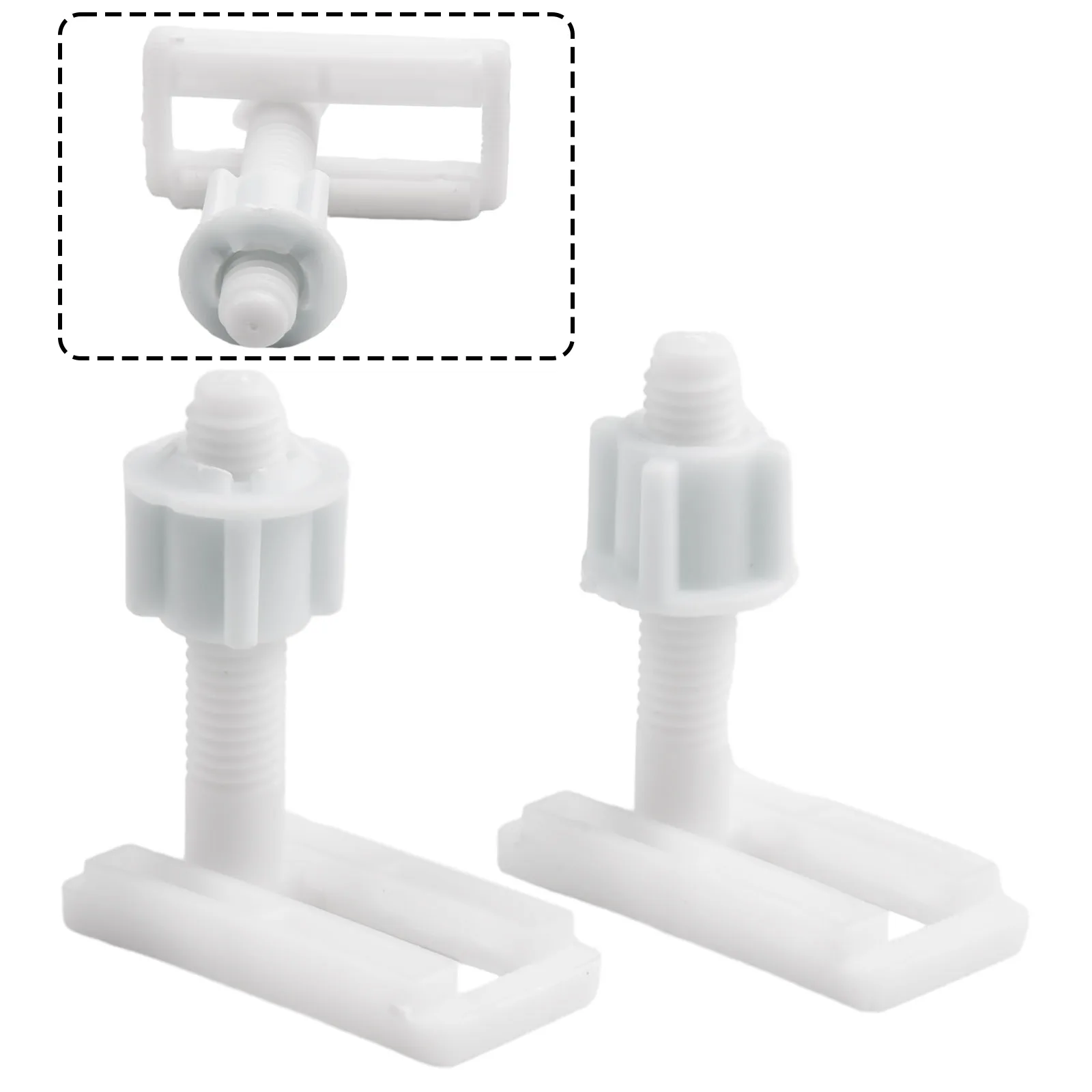 2 Sets Toilet Seat Hinge Bolts Screw Fixing Fitting Kit Toilet Seat Repair Bolts Fitting Screws Washers Accessories Universal