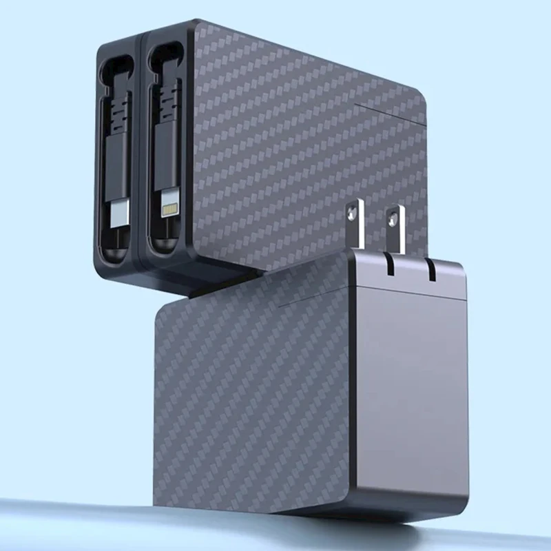 

Gallium Nitride Charger Active Folding Plug Telescopic Cable PD +USB Fast Charging Laptop Mobile Phone