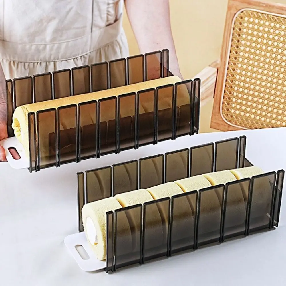 الخبز القاطع أداة 3/3.5/4 سنتيمتر السويسري لفة قطع قالب دقيق البلاستيك كعكة لفة القاطع بالتساوي قطع العجين سمك دليل المخابز