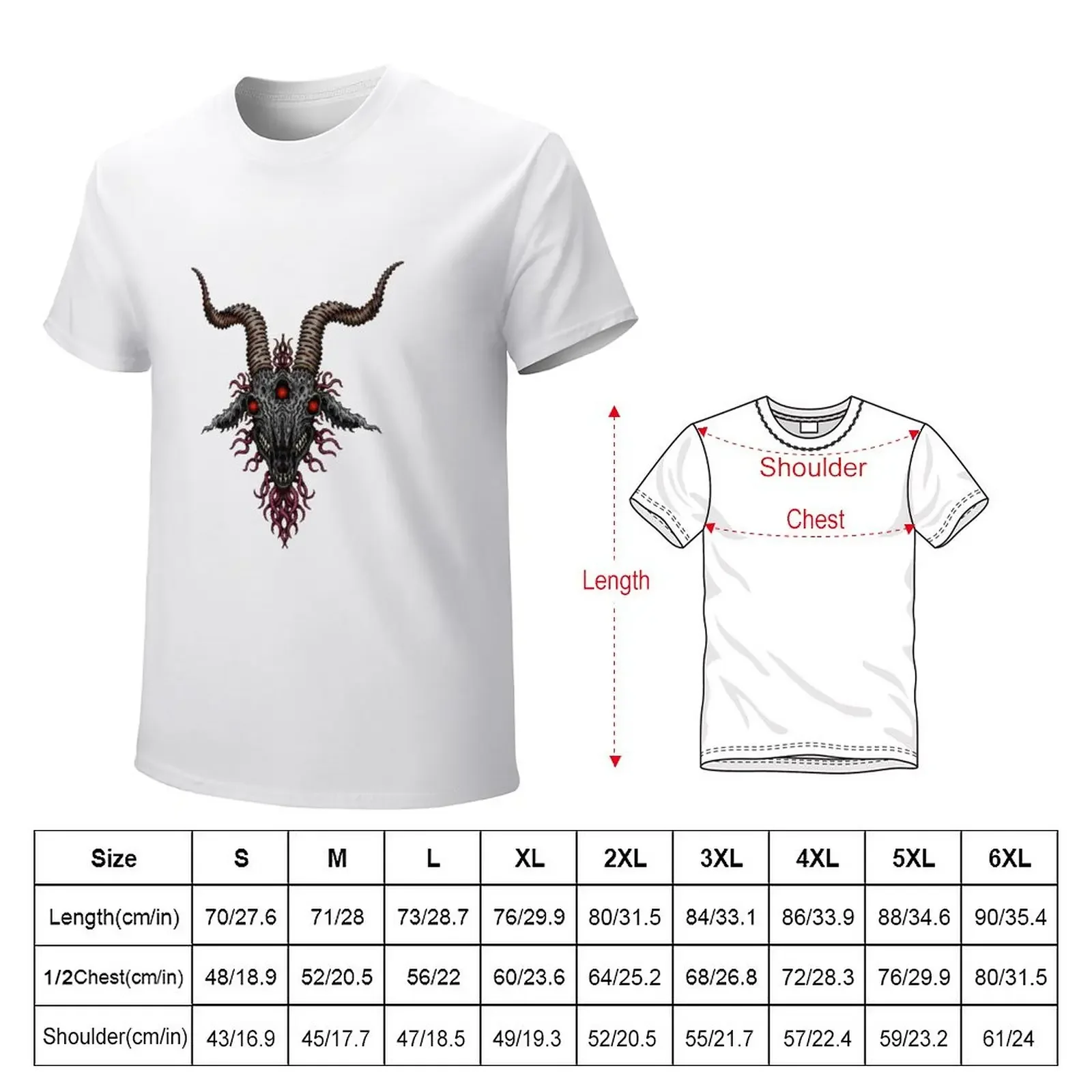 Black Goat Skull - Azhmodai 2019 T-Shirt vintage customizeds mens t shirts