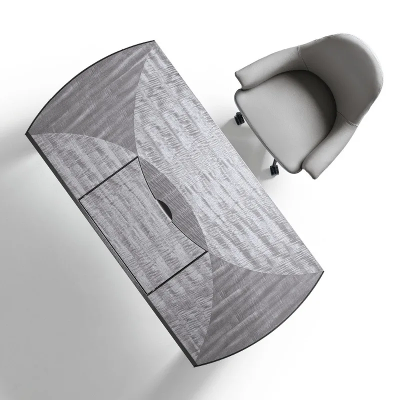 Light luxury desk boss table household stainless steel computer desk