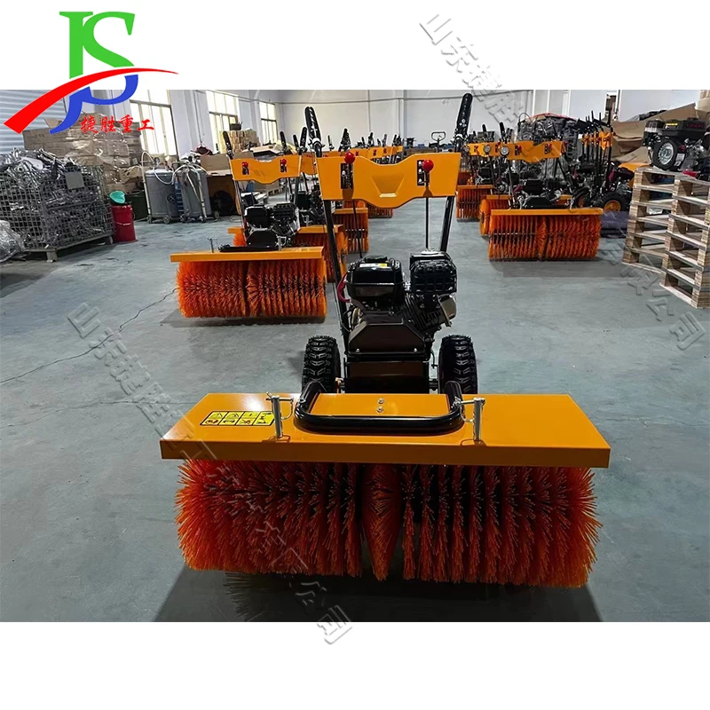 Hand-push Model Snowplow Road Throwing Snow Shoveling Snow Community School Multifunctional Gray Sweeper Snow Removal Vehicle